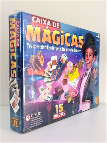 Jogo Mágicas Kit 15 Truques Cartas Dados Brinquedo Presente